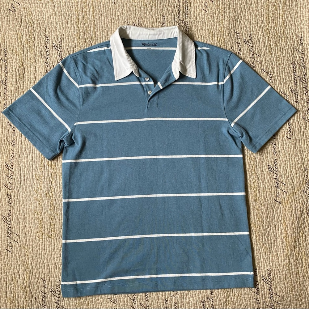 Madewell Men's Rugby Short-Sleeve Polo Shirt